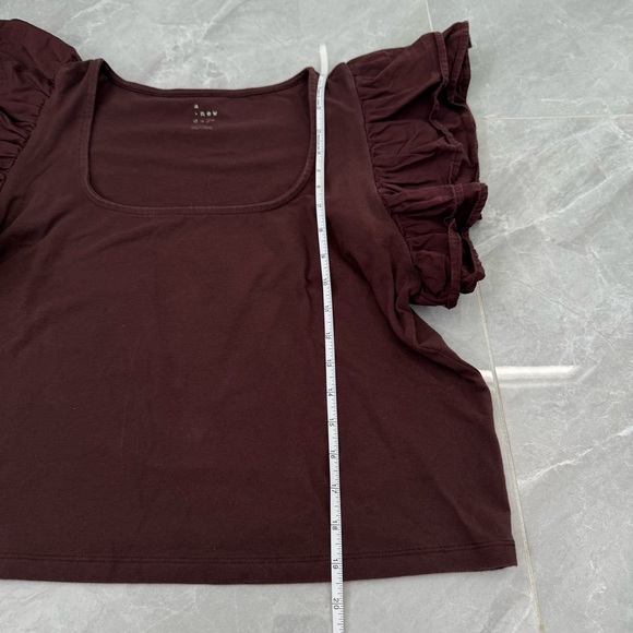 Women’s A New Day Double Flutter Short Sleeve Slim Fit Top Butterfly Ruffle XL - Picture 15 of 15